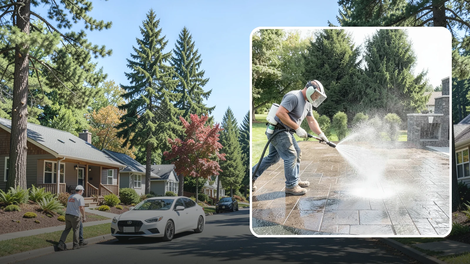 Patio Sealing in Orting, Pierce County, WA - Surface sealing for concrete, stone, and paver patios that protects the entertaining area from stains, moss, and Northwest...
