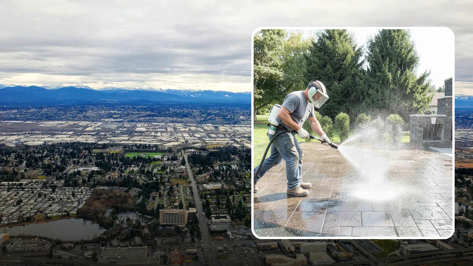 Patio Sealing in SeaTac, King County, WA - Surface sealing for concrete, stone, and paver patios that protects the entertaining area from stains, moss, and Northwest...