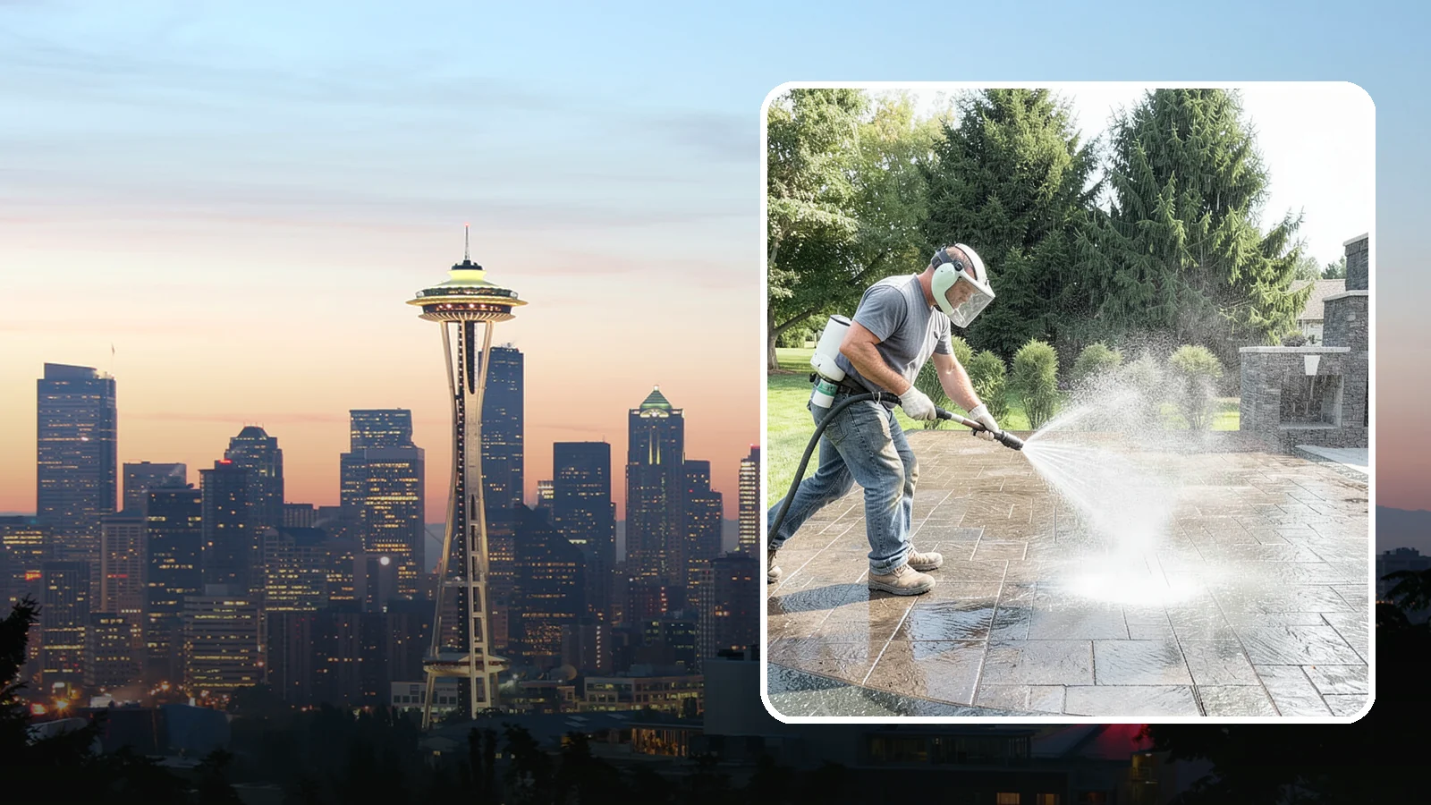 Patio Sealing in Seattle, King County, WA - Surface sealing for concrete, stone, and paver patios that protects the entertaining area from stains, moss, and Northwest...
