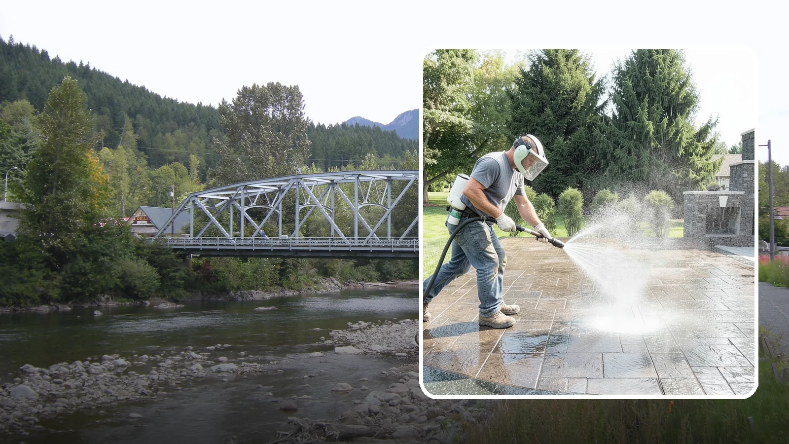 Patio Sealing in Skykomish, King County, WA - Surface sealing for concrete, stone, and paver patios that protects the entertaining area from stains, moss, and Northwest...