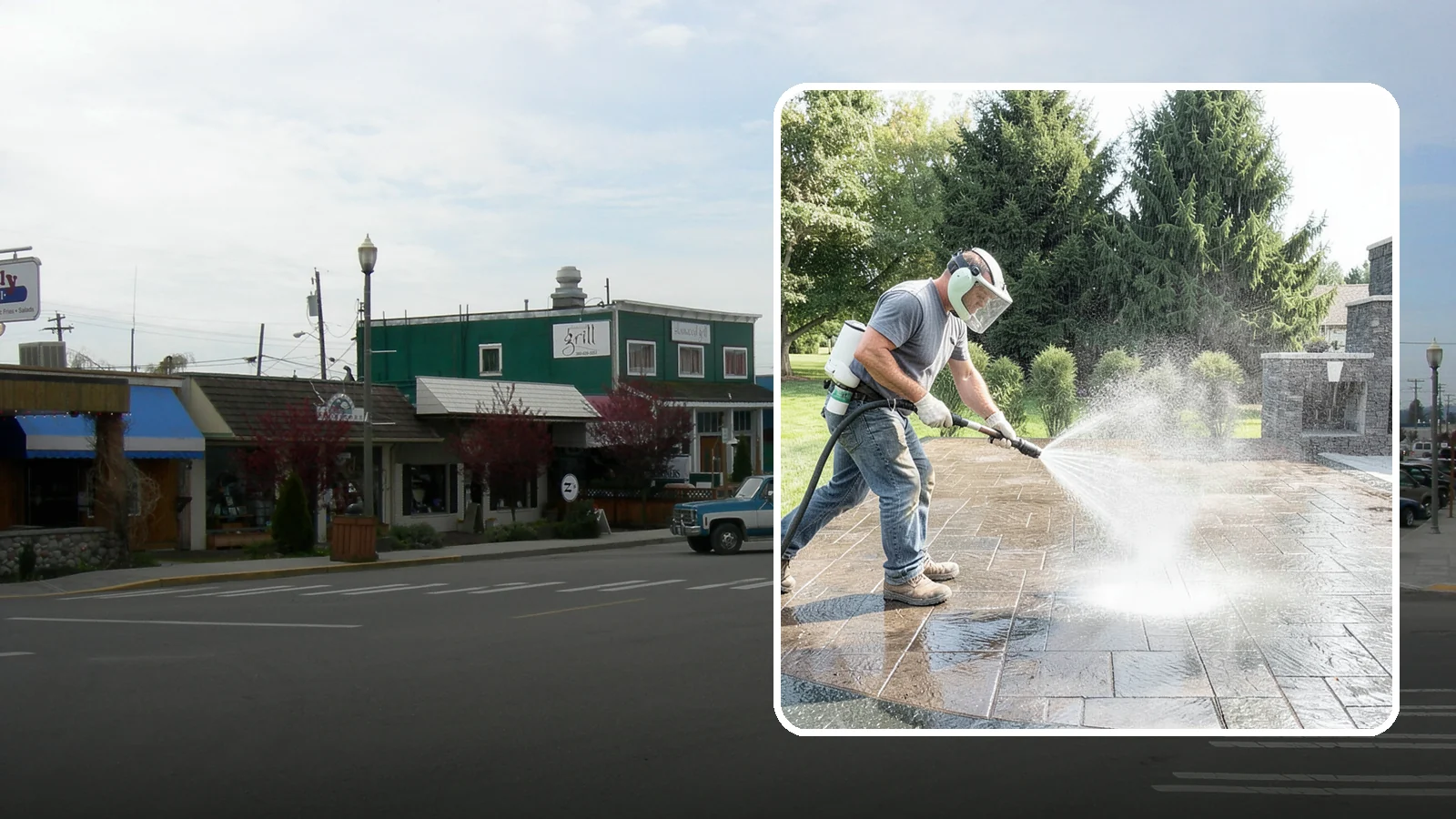 Patio Sealing in Stanwood, Snohomish County, WA - Surface sealing for concrete, stone, and paver patios that protects the entertaining area from stains, moss, and Northwest...