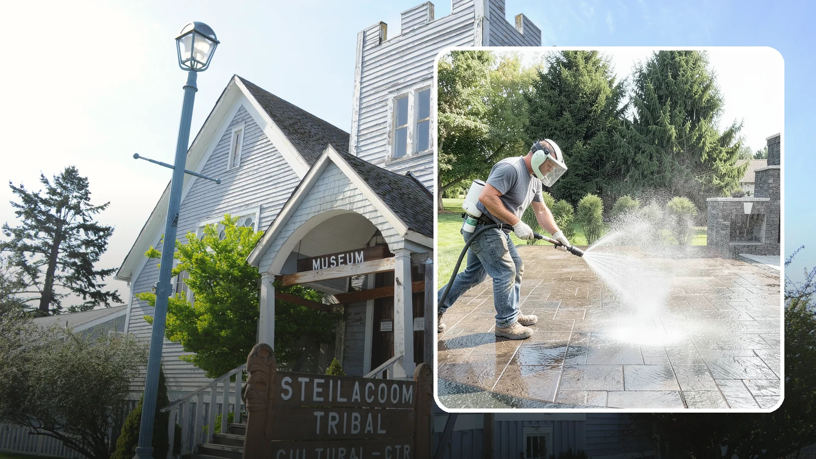 Patio Sealing in Steilacoom, Pierce County, WA - Surface sealing for concrete, stone, and paver patios that protects the entertaining area from stains, moss, and Northwest...