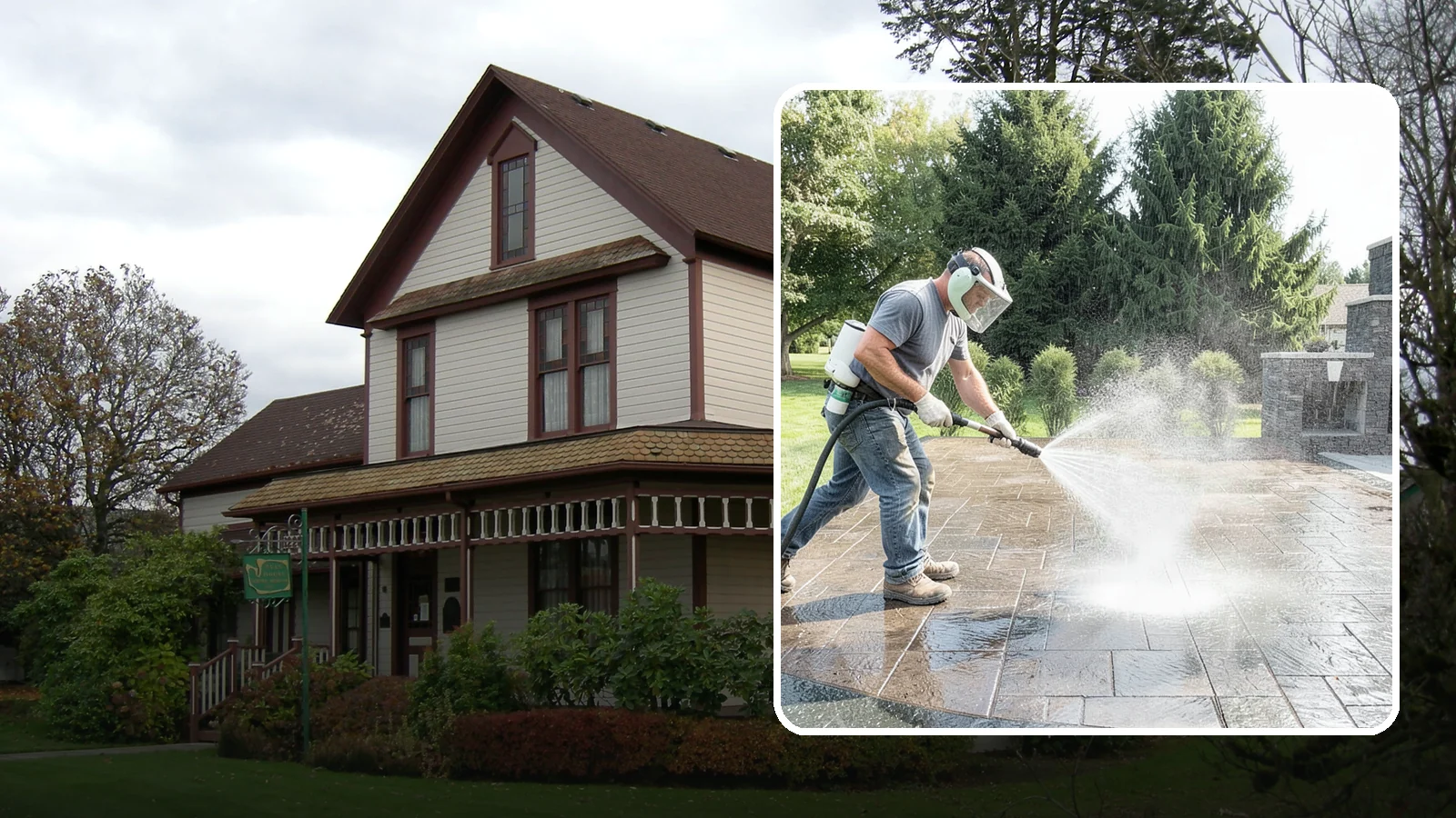 Patio Sealing in Sumner, Pierce County, WA - Surface sealing for concrete, stone, and paver patios that protects the entertaining area from stains, moss, and Northwest...