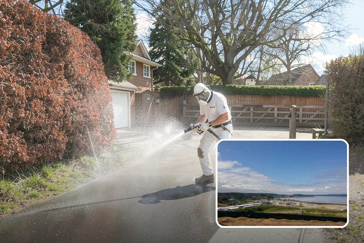 Patio Sealing in University Place, Pierce County, WA - Guards against food, drink, and grease staining