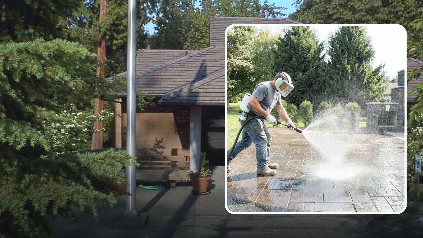Patio Sealing in Yarrow Point, King County, WA - Surface sealing for concrete, stone, and paver patios that protects the entertaining area from stains, moss, and Northwest...