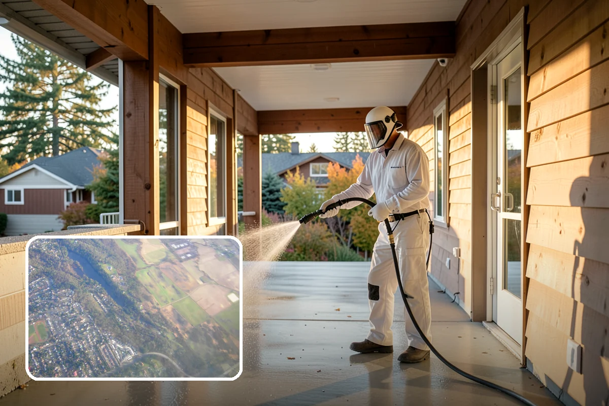 Patio Stain Removal in Algona, King County, WA - Removes grease, rust, tannin, and organic stains