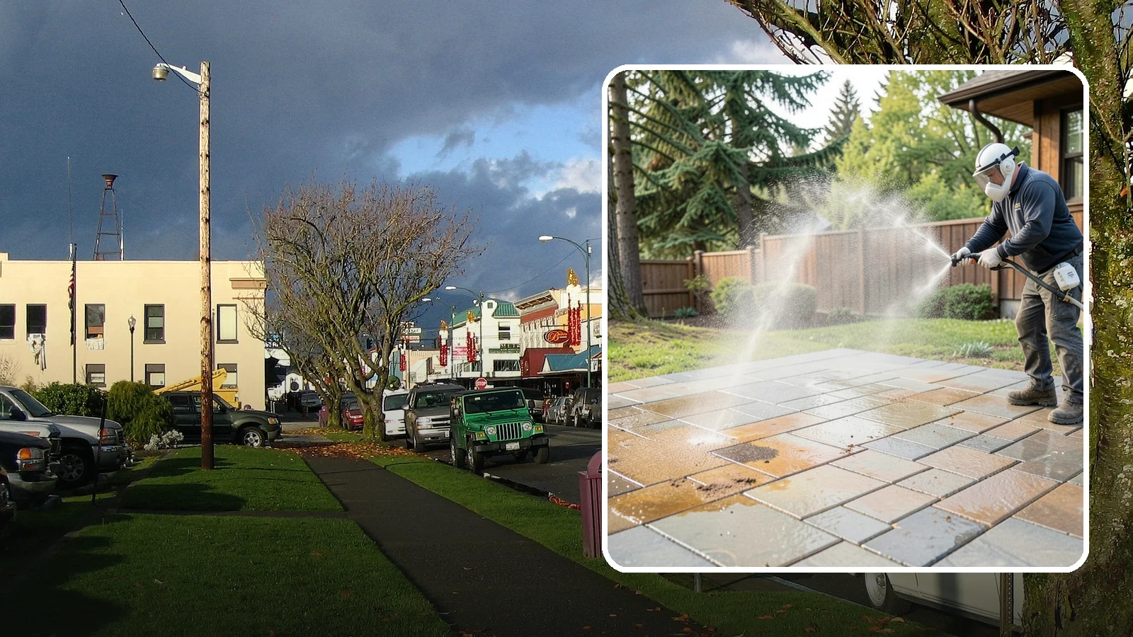 Patio Stain Removal in Arlington, Snohomish County, WA - Target and lift stubborn patio stains from grease, rust, tannin, and organic buildup.