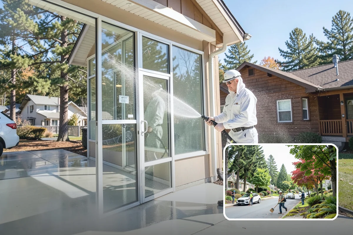 Patio Stain Removal in Beaux Arts Village, King County, WA - Removes grease, rust, tannin, and organic stains