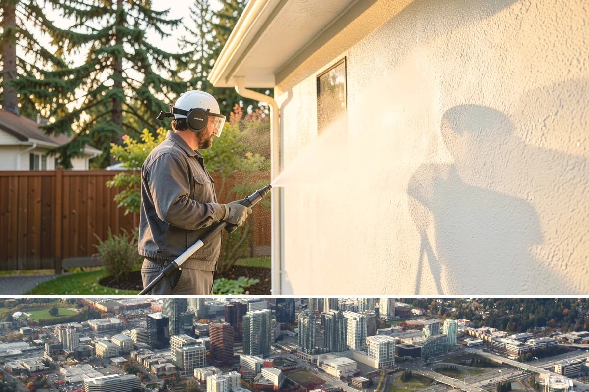 Patio Stain Removal in Bellevue, King County, WA - Patio stain removal works best in dry weather so treatments dwell without rain dilution.