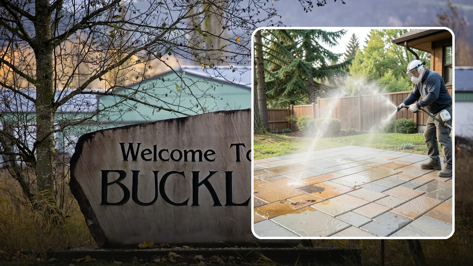Patio Stain Removal in Buckley, Pierce County, WA - Target and lift stubborn patio stains from grease, rust, tannin, and organic buildup.