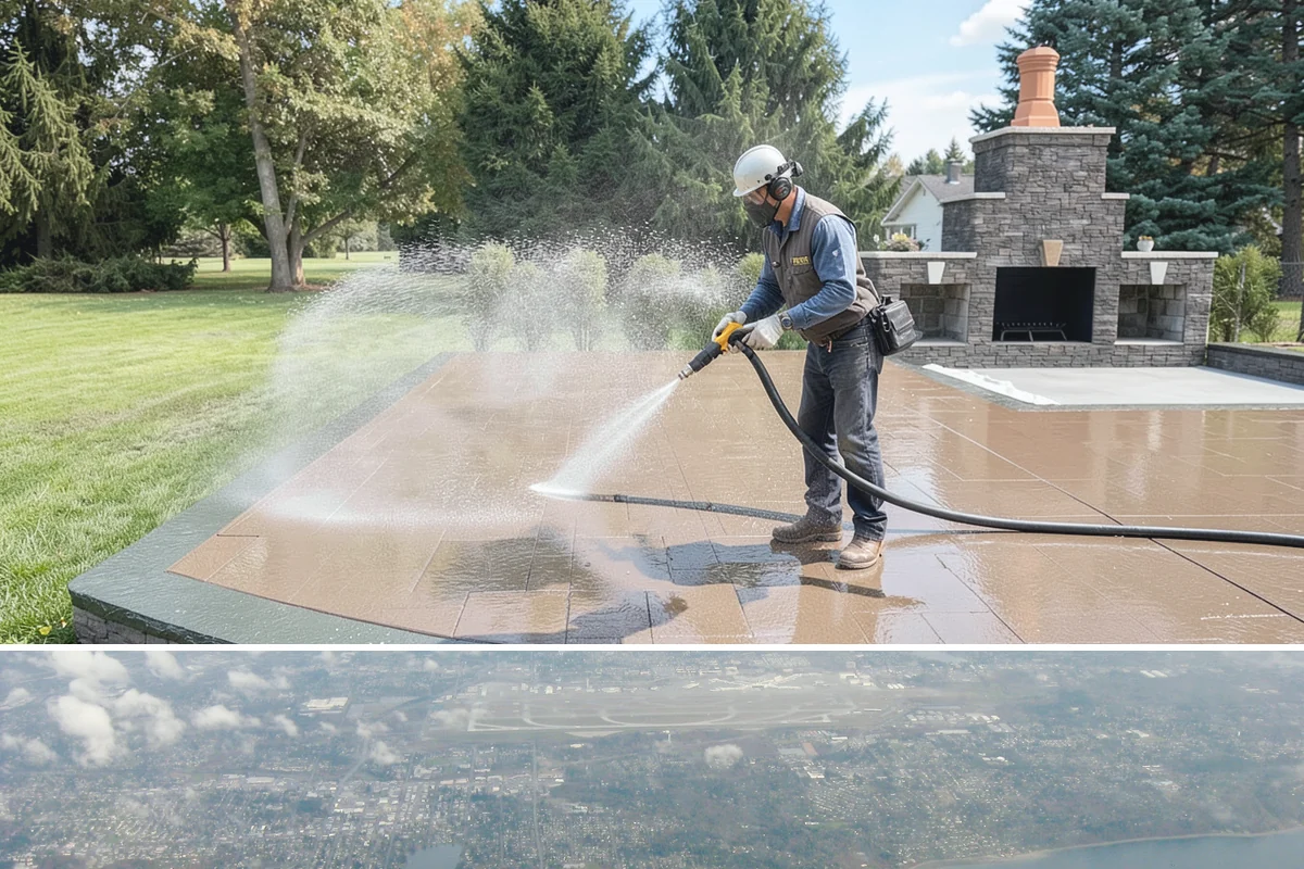 Patio Stain Removal in Burien, King County, WA - Patio stain removal works best in dry weather so treatments dwell without rain dilution.