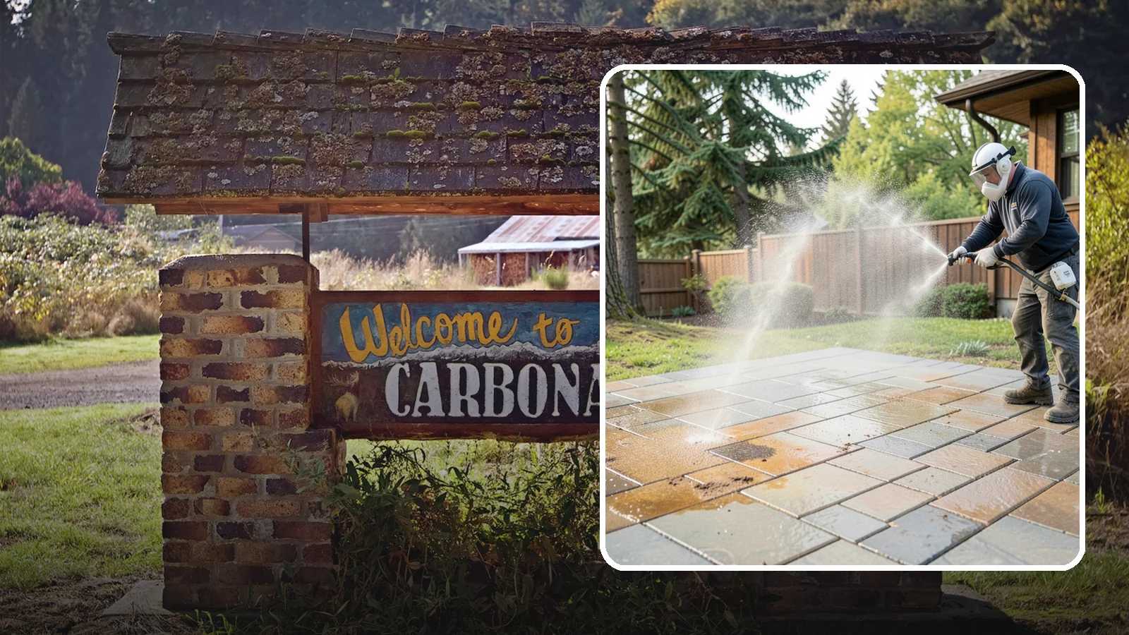 Patio Stain Removal in Carbonado, Pierce County, WA - Target and lift stubborn patio stains from grease, rust, tannin, and organic buildup.