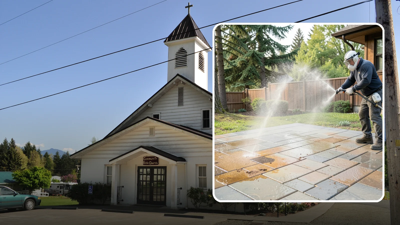 Patio Stain Removal in Concrete, Skagit County, WA - Target and lift stubborn patio stains from grease, rust, tannin, and organic buildup.