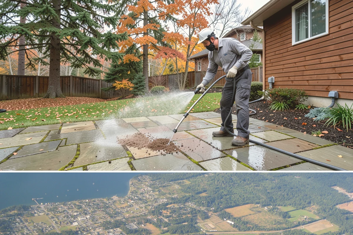 Patio Stain Removal in Coupeville, Island County, WA - Patio stain removal works best in dry weather so treatments dwell without rain dilution.