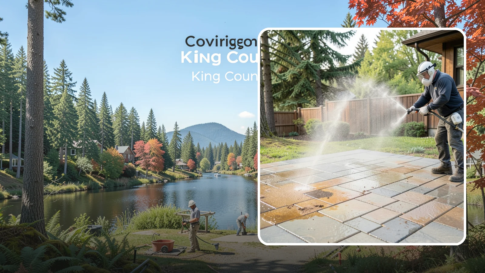 Patio Stain Removal in Covington, King County, WA - Target and lift stubborn patio stains from grease, rust, tannin, and organic buildup.
