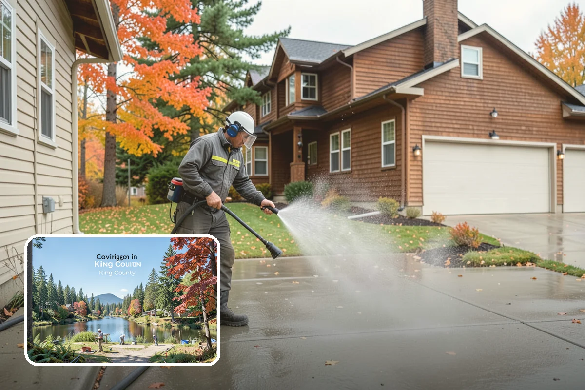 Patio Stain Removal in Covington, King County, WA - Removes grease, rust, tannin, and organic stains