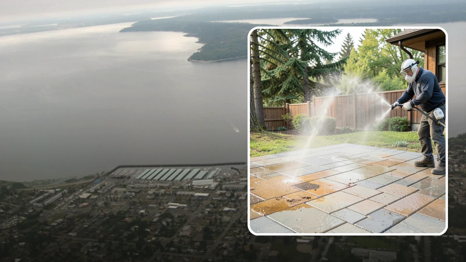 Patio Stain Removal in Des Moines, King County, WA - Target and lift stubborn patio stains from grease, rust, tannin, and organic buildup.