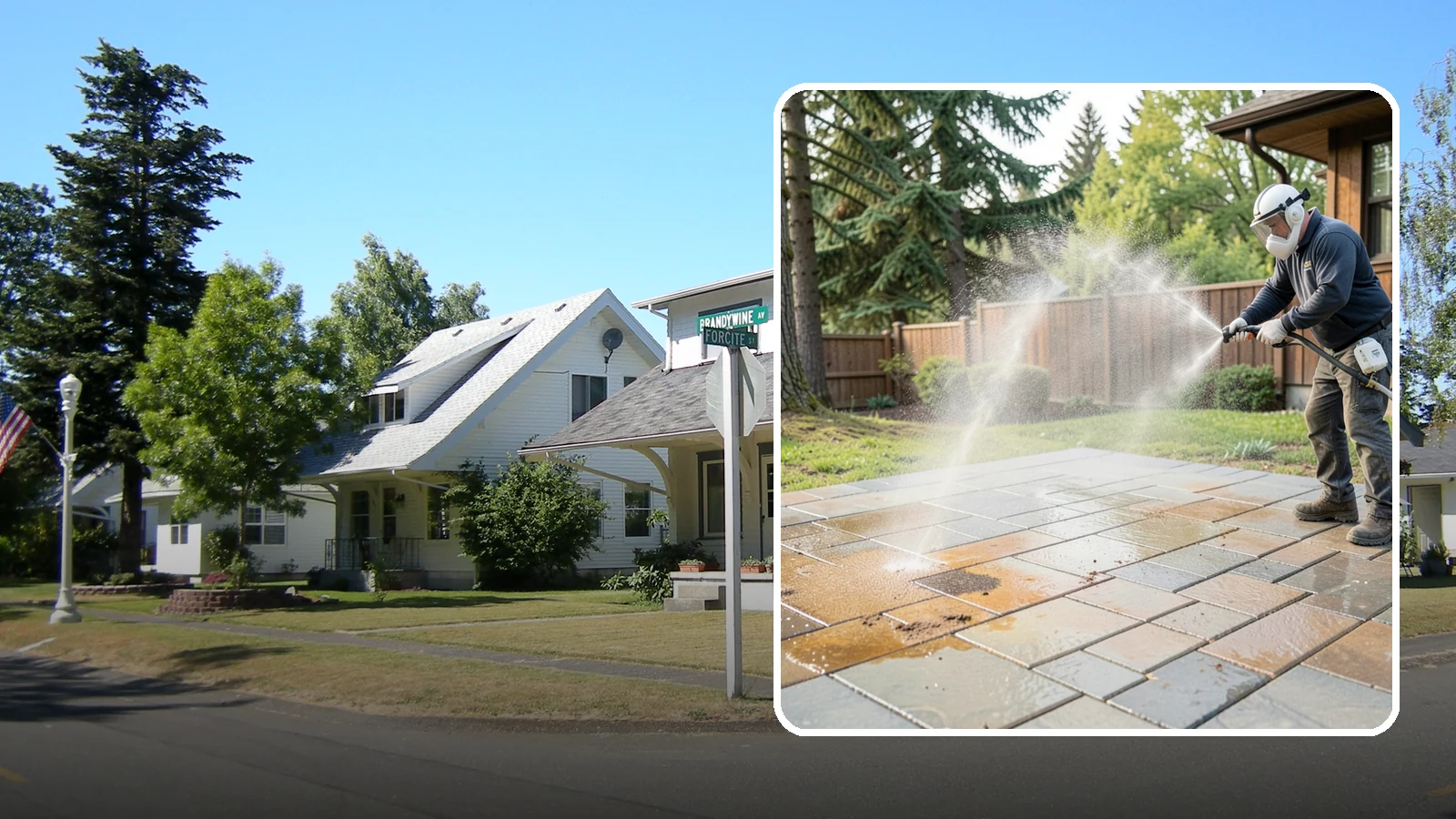 Patio Stain Removal in DuPont, Pierce County, WA - Target and lift stubborn patio stains from grease, rust, tannin, and organic buildup.