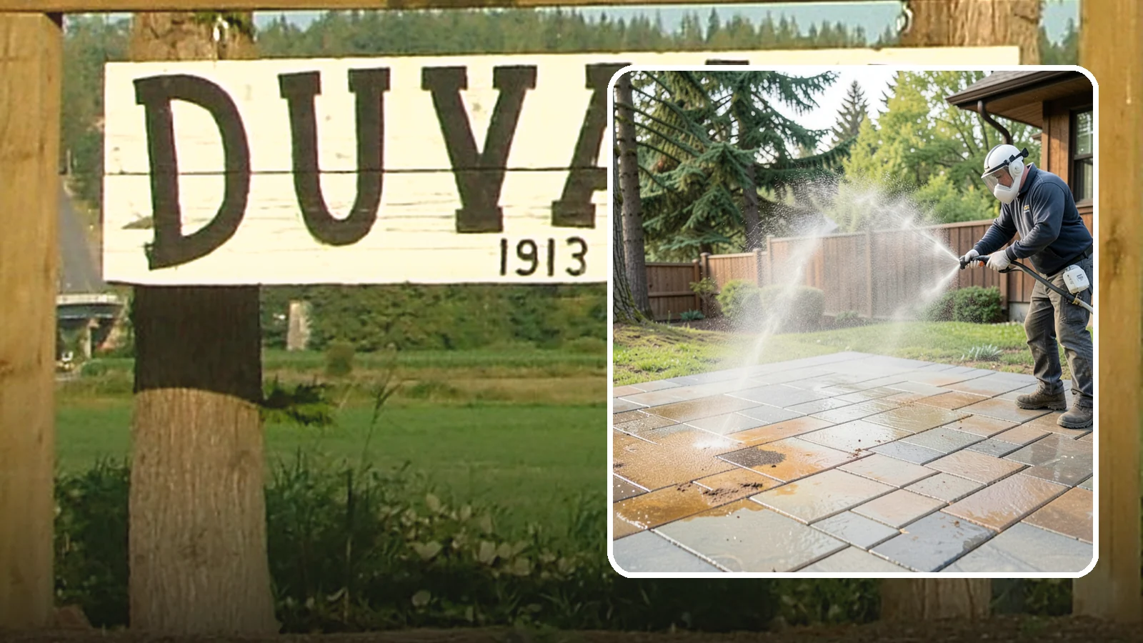Patio Stain Removal in Duvall, King County, WA - Target and lift stubborn patio stains from grease, rust, tannin, and organic buildup.