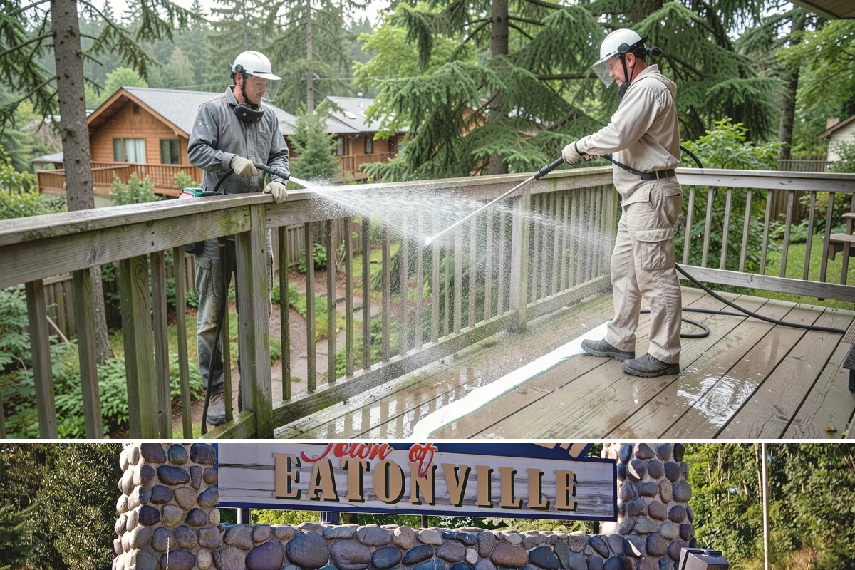 Patio Stain Removal in Eatonville, Pierce County, WA - Patio stain removal works best in dry weather so treatments dwell without rain dilution.