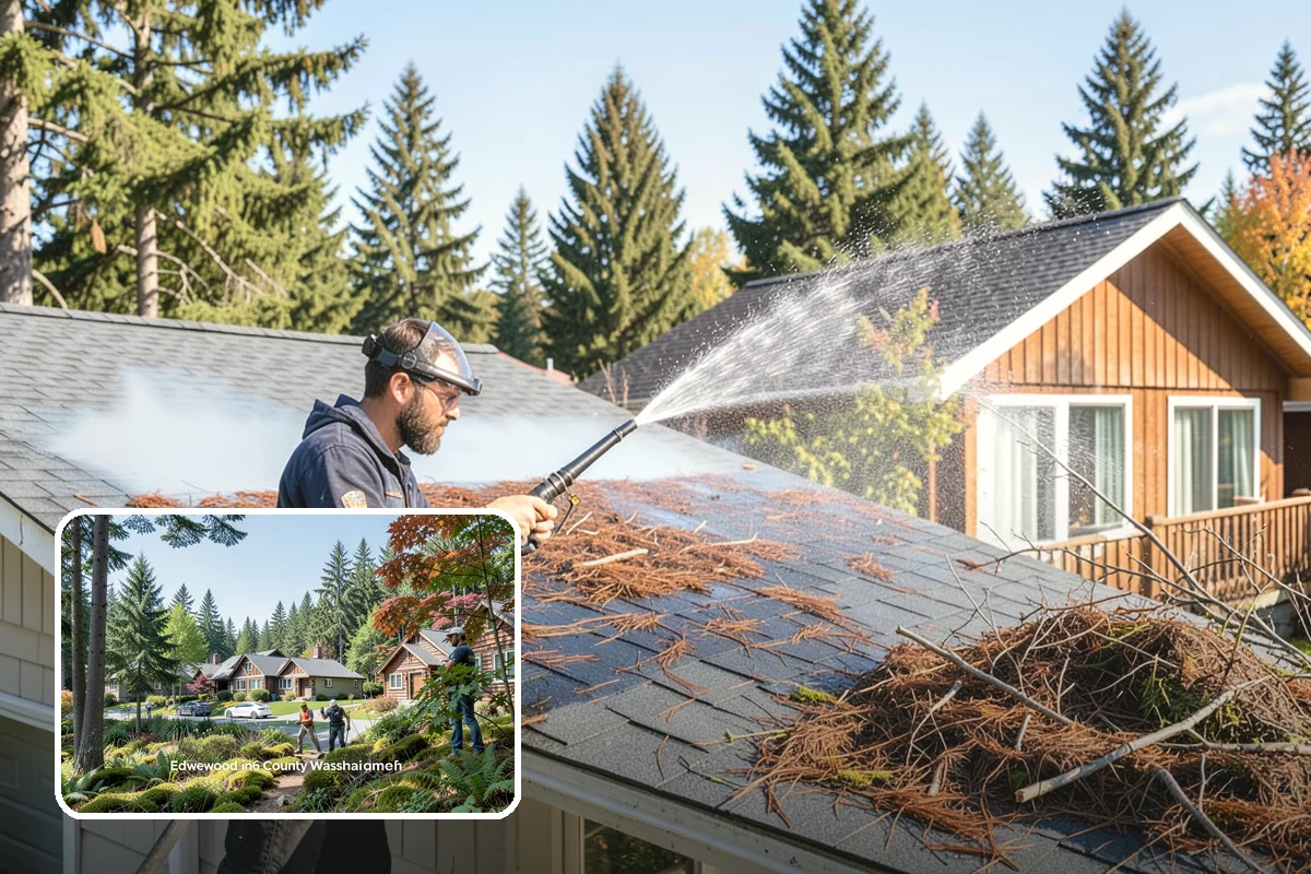 Patio Stain Removal in Edgewood, Pierce County, WA - Removes grease, rust, tannin, and organic stains
