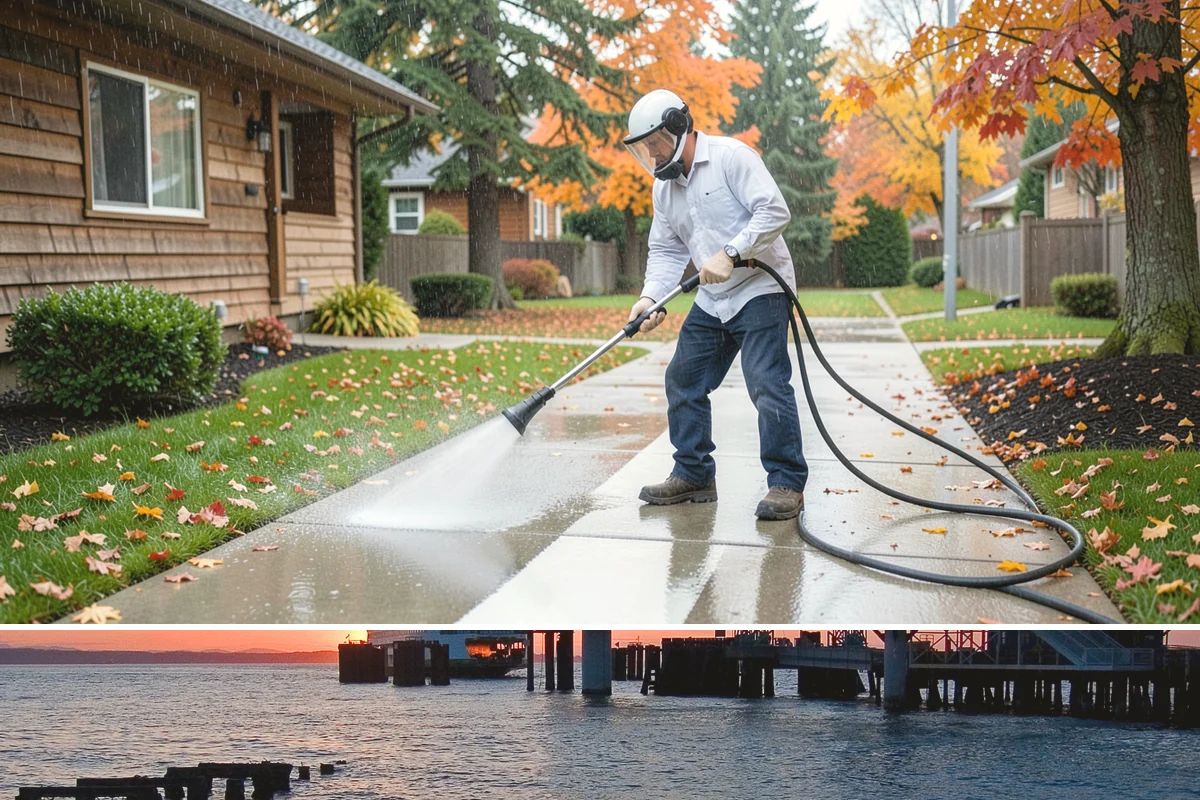 Patio Stain Removal in Edmonds, Snohomish County, WA - Patio stain removal works best in dry weather so treatments dwell without rain dilution.