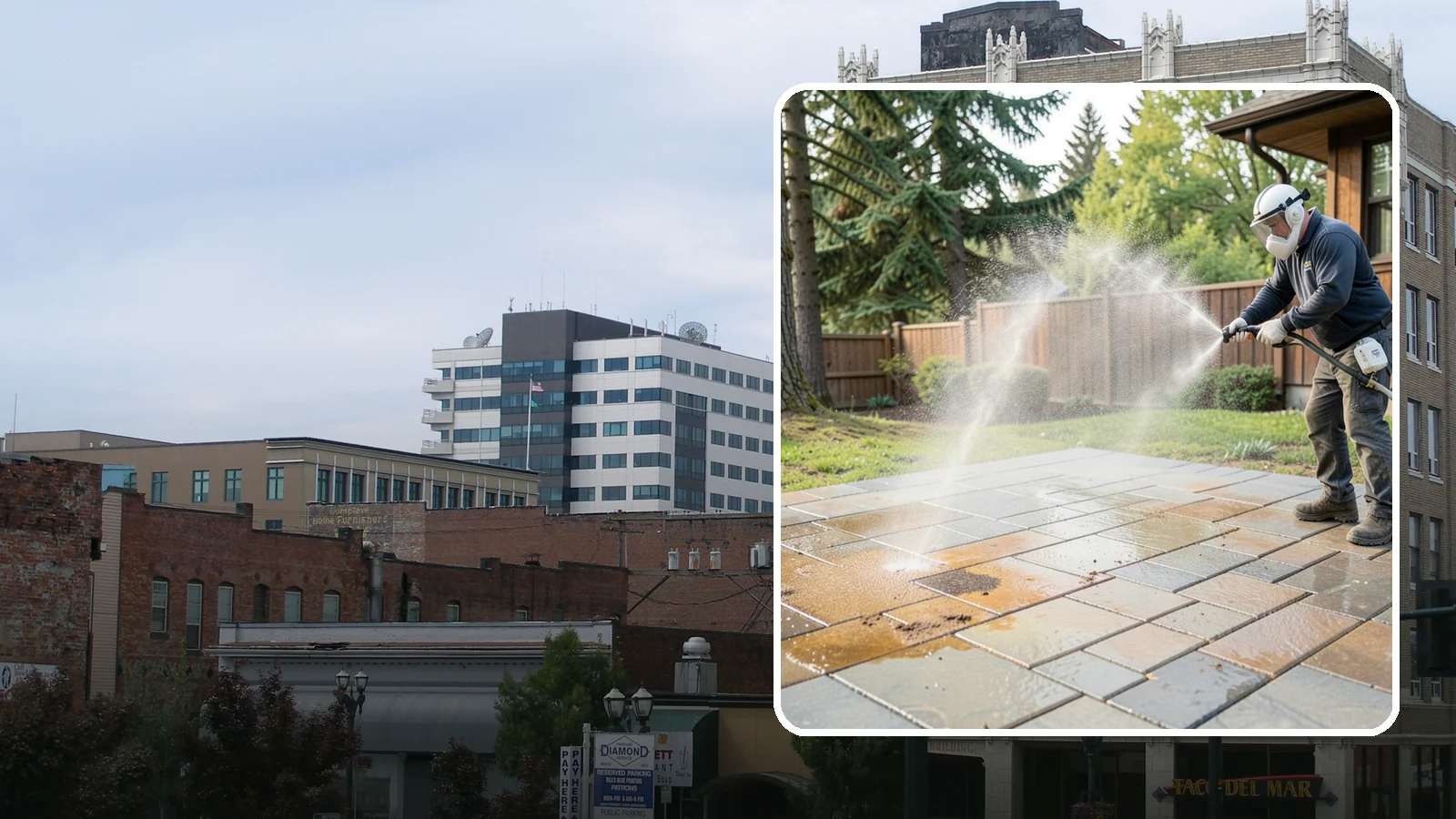 Patio Stain Removal in Everett, Snohomish County, WA - Target and lift stubborn patio stains from grease, rust, tannin, and organic buildup.