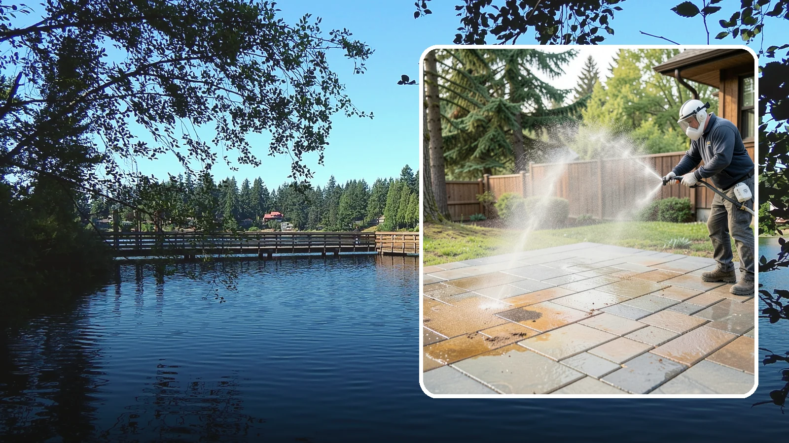 Patio Stain Removal in Federal Way, King County, WA - Target and lift stubborn patio stains from grease, rust, tannin, and organic buildup.