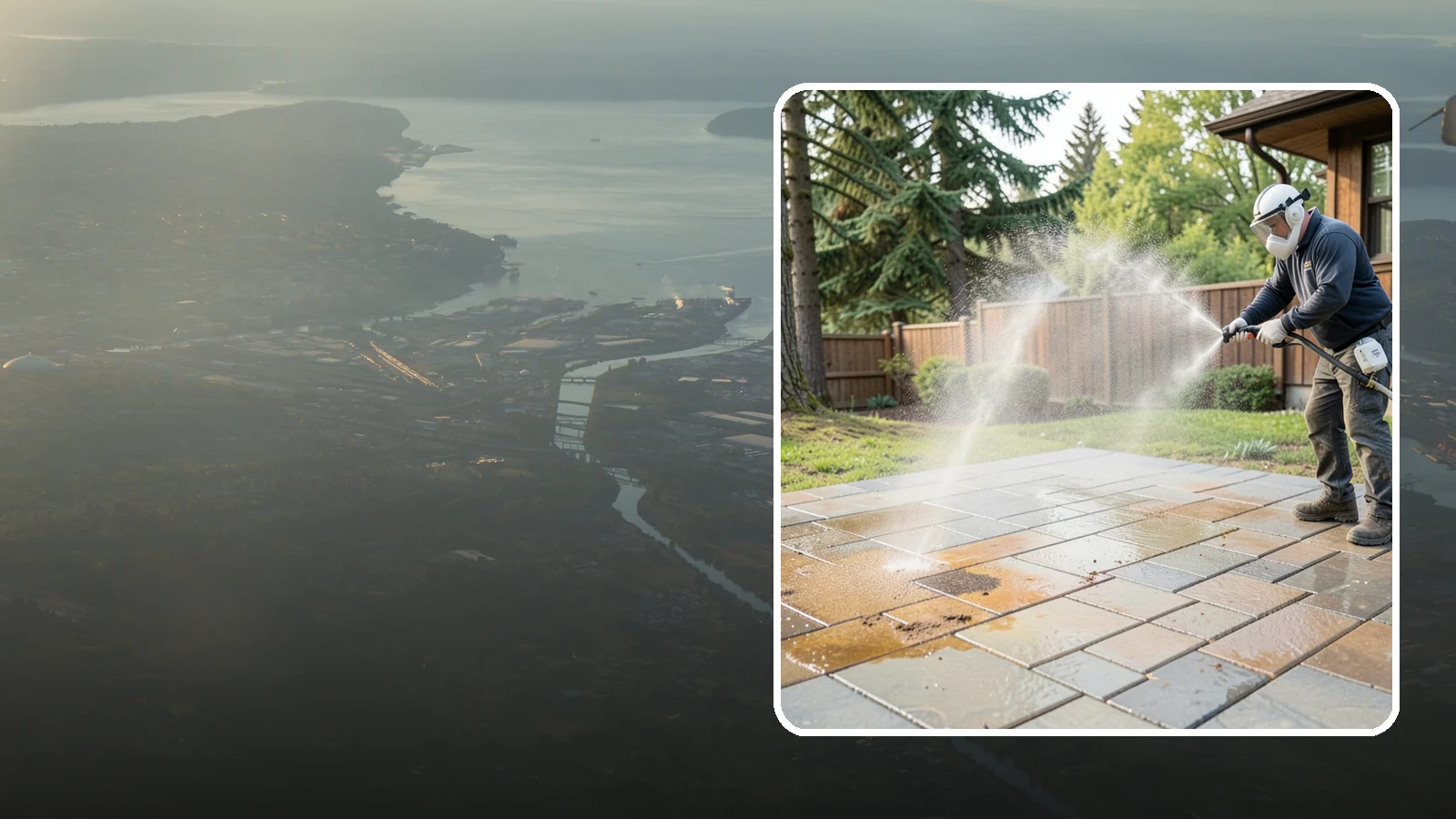 Patio Stain Removal in Fife, Pierce County, WA - Target and lift stubborn patio stains from grease, rust, tannin, and organic buildup.