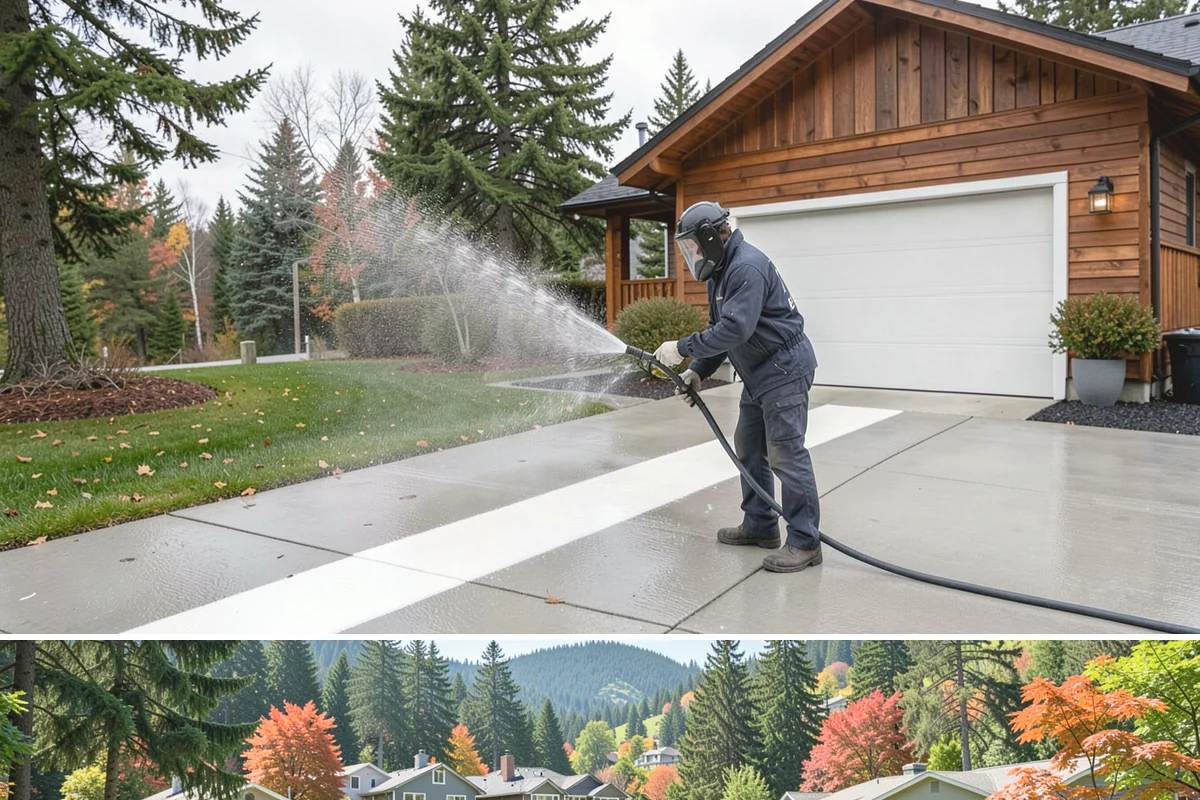 Patio Stain Removal in Fircrest, Pierce County, WA - Patio stain removal works best in dry weather so treatments dwell without rain dilution.
