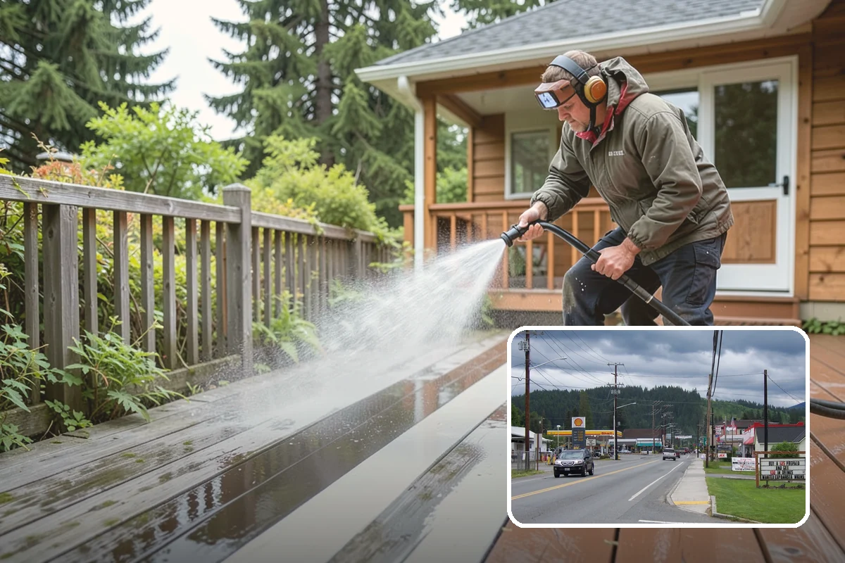 Patio Stain Removal in Granite Falls, Snohomish County, WA - Removes grease, rust, tannin, and organic stains