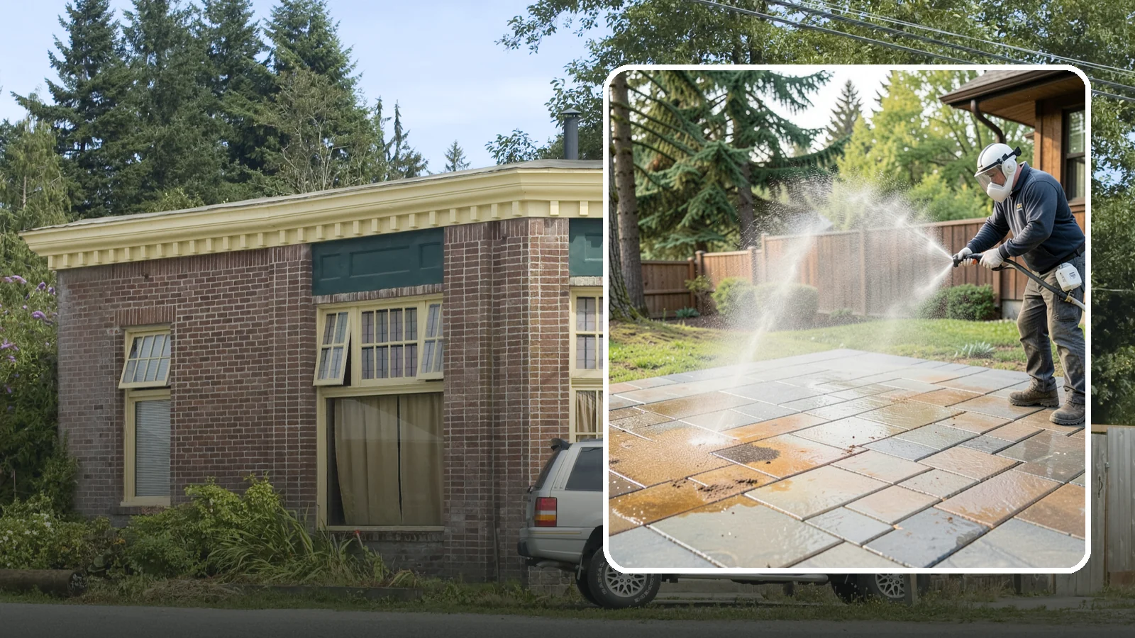 Patio Stain Removal in Hamilton, Skagit County, WA - Target and lift stubborn patio stains from grease, rust, tannin, and organic buildup.