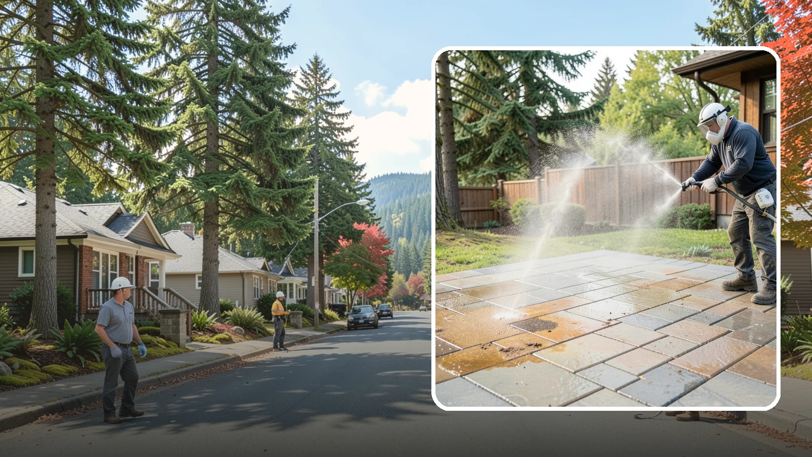 Patio Stain Removal in Hunts Point, King County, WA - Target and lift stubborn patio stains from grease, rust, tannin, and organic buildup.