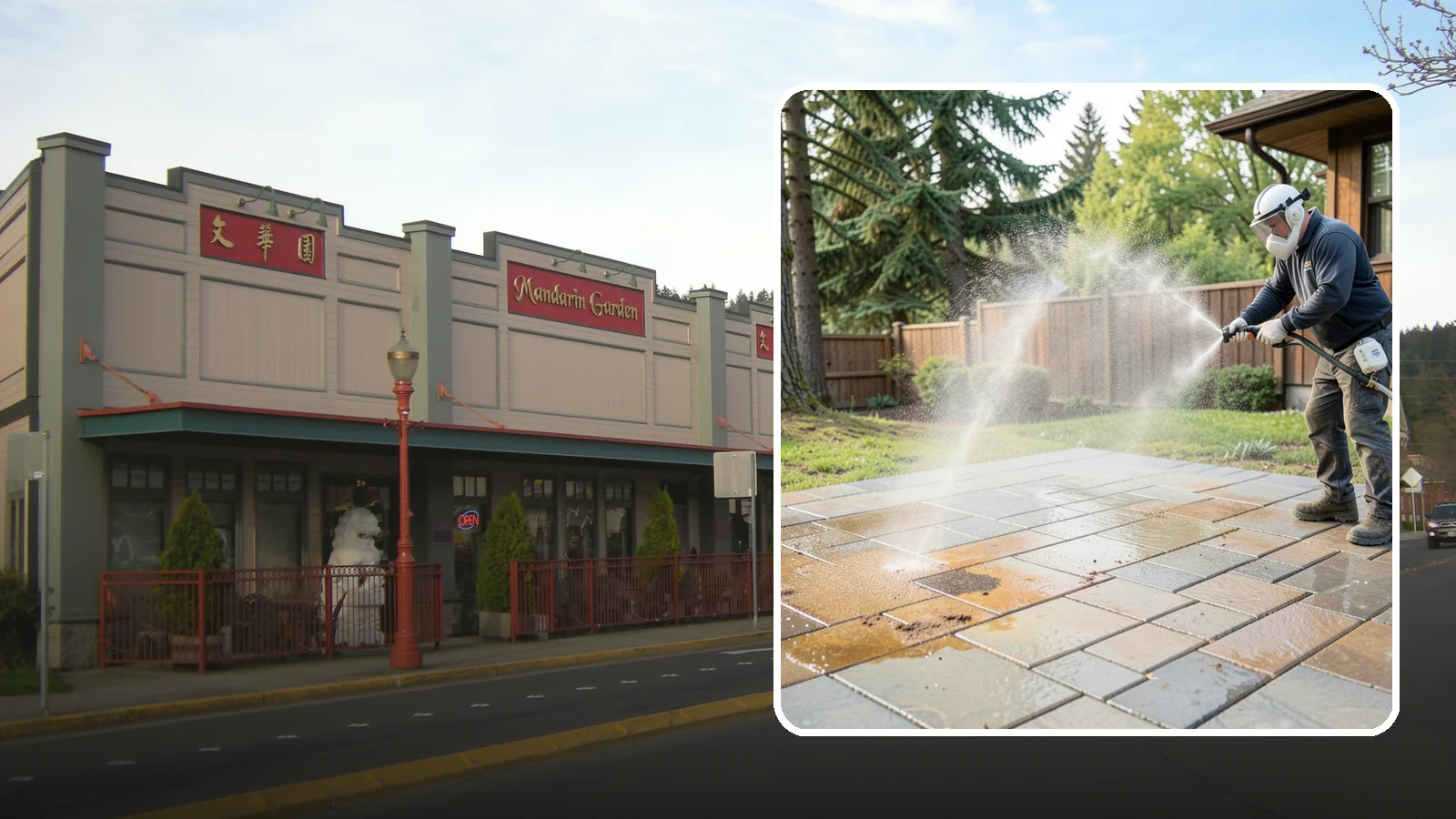 Patio Stain Removal in Issaquah, King County, WA - Target and lift stubborn patio stains from grease, rust, tannin, and organic buildup.