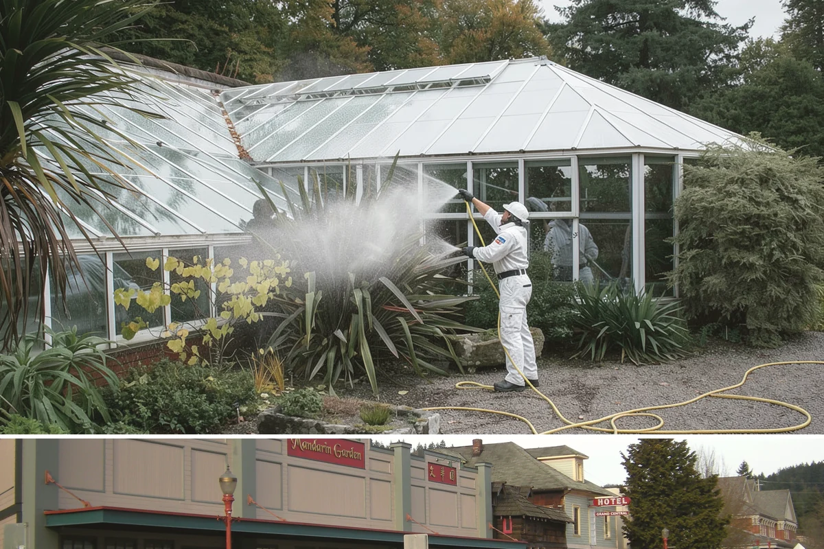 Patio Stain Removal in Issaquah, King County, WA - Patio stain removal works best in dry weather so treatments dwell without rain dilution.