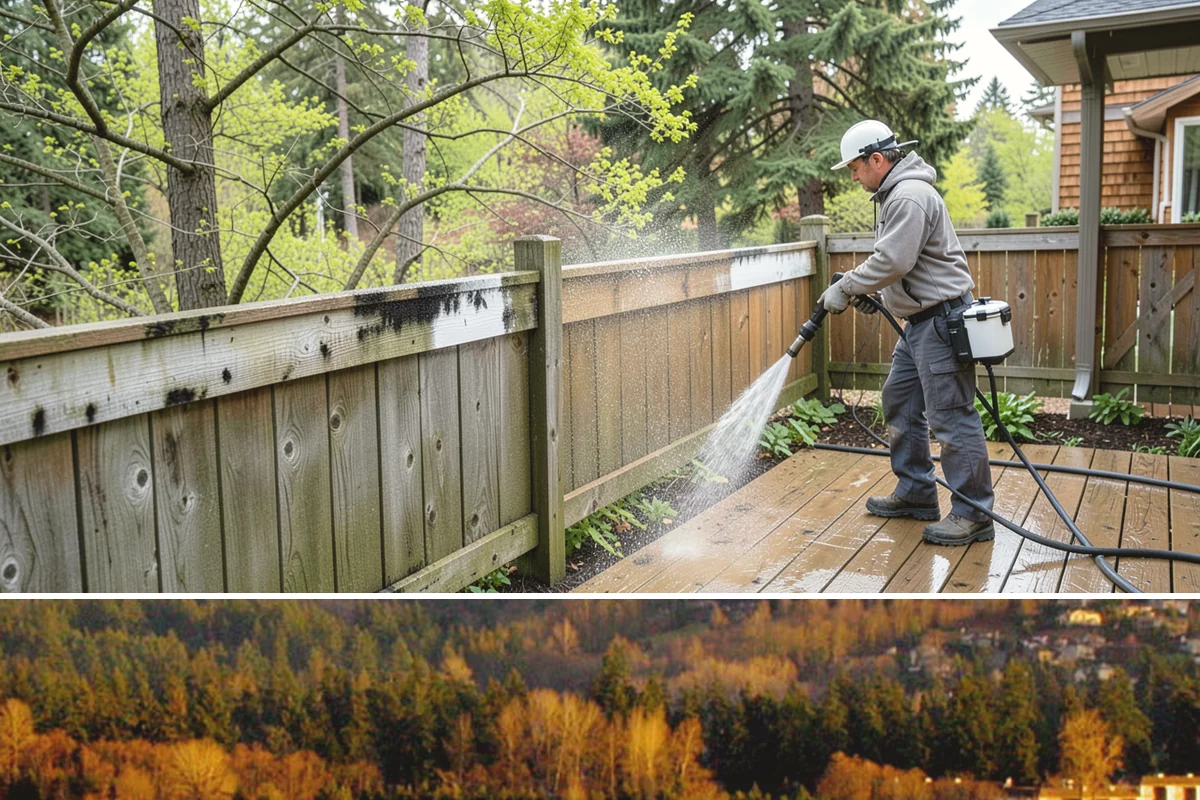 Patio Stain Removal in Kenmore, King County, WA - Patio stain removal works best in dry weather so treatments dwell without rain dilution.