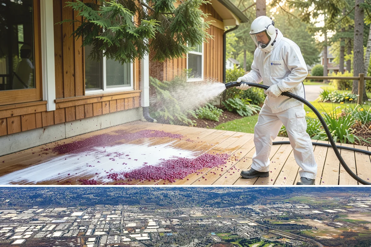 Patio Stain Removal in Kent, King County, WA - Patio stain removal works best in dry weather so treatments dwell without rain dilution.