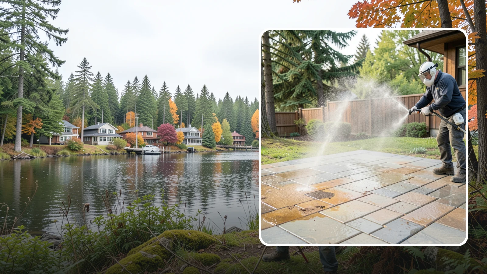 Patio Stain Removal in La Conner, Skagit County, WA - Target and lift stubborn patio stains from grease, rust, tannin, and organic buildup.