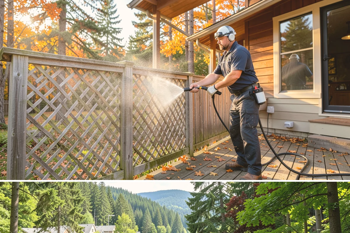 Patio Stain Removal in Lake Forest Park, King County, WA - Patio stain removal works best in dry weather so treatments dwell without rain dilution.
