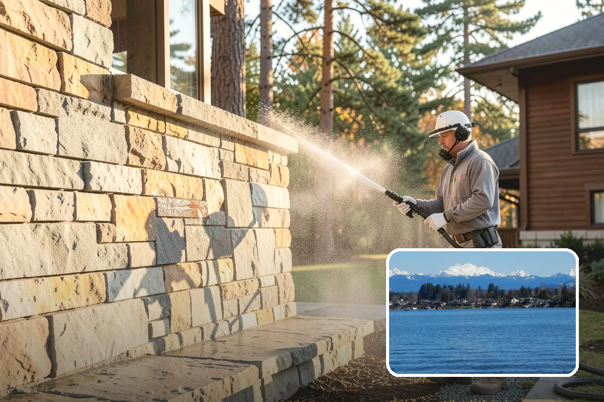 Patio Stain Removal in Lake Stevens, Snohomish County, WA - Removes grease, rust, tannin, and organic stains