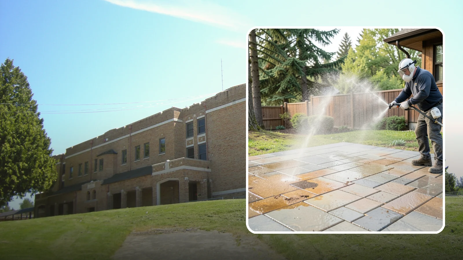 Patio Stain Removal in Maple Valley, King County, WA - Target and lift stubborn patio stains from grease, rust, tannin, and organic buildup.