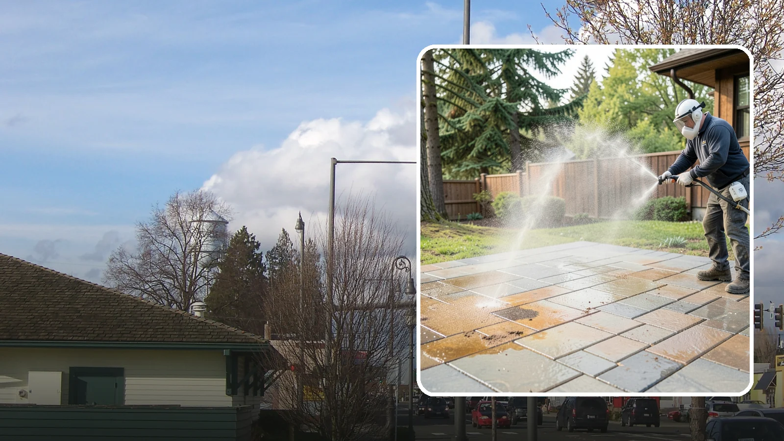 Patio Stain Removal in Marysville, Snohomish County, WA - Target and lift stubborn patio stains from grease, rust, tannin, and organic buildup.