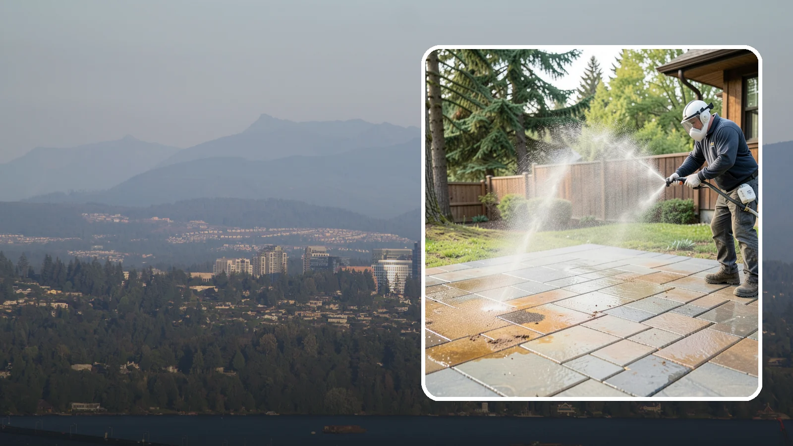 Patio Stain Removal in Medina, King County, WA - Target and lift stubborn patio stains from grease, rust, tannin, and organic buildup.