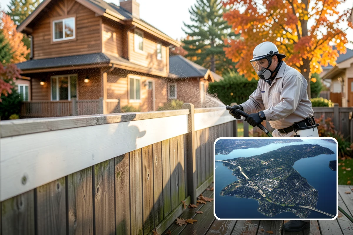 Patio Stain Removal in Mercer Island, King County, WA - Removes grease, rust, tannin, and organic stains