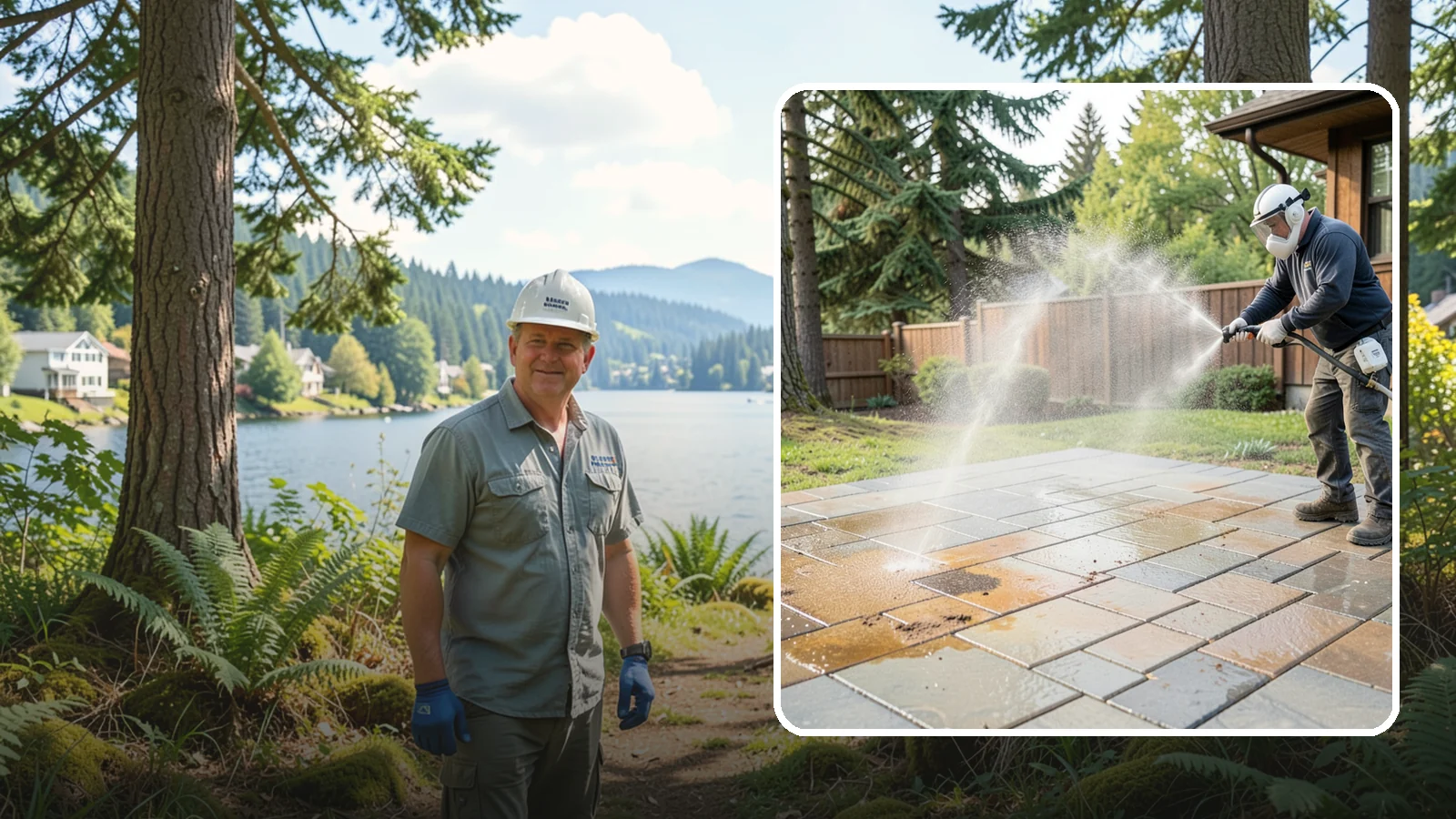 Patio Stain Removal in Milton, King County, WA - Target and lift stubborn patio stains from grease, rust, tannin, and organic buildup.