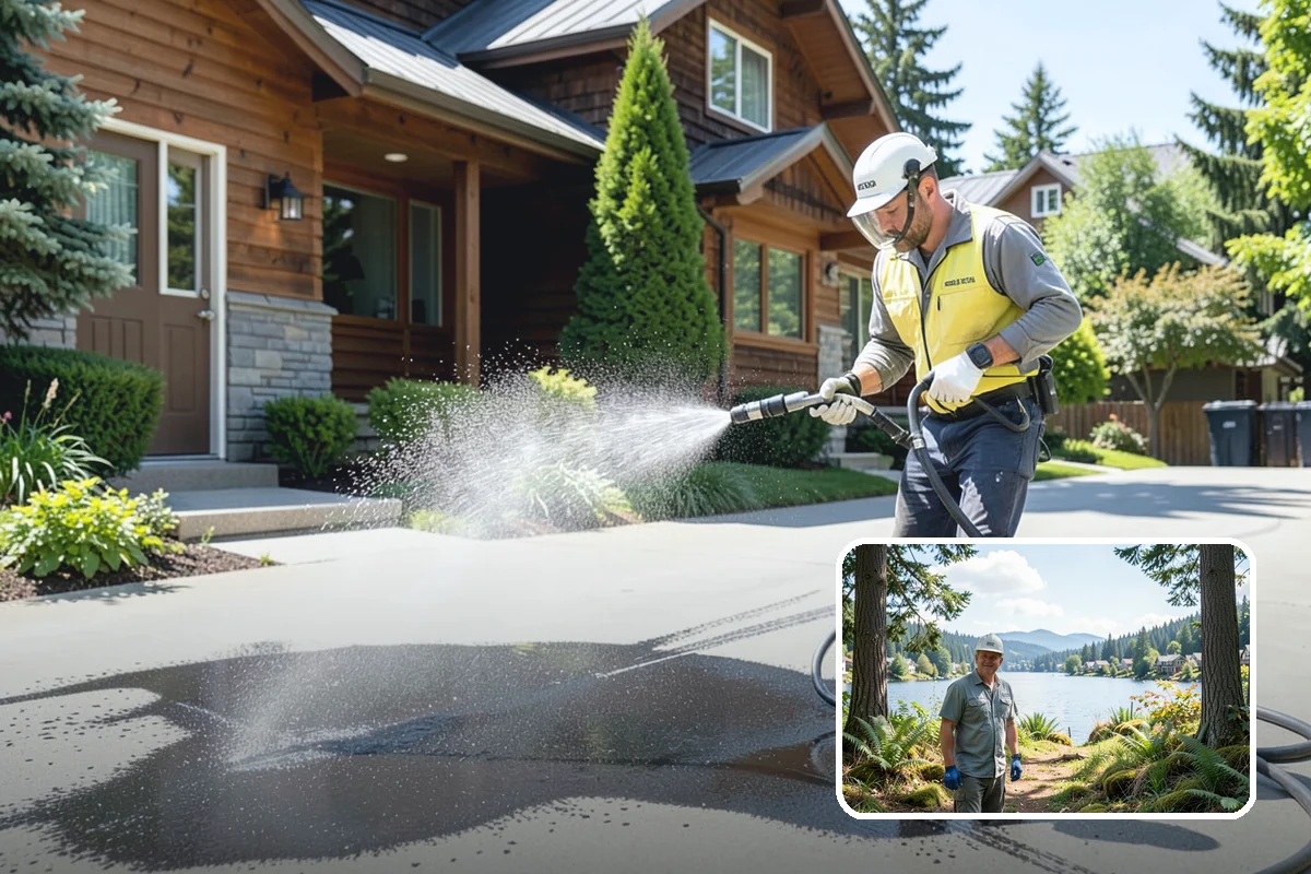 Patio Stain Removal in Milton, King County, WA - Removes grease, rust, tannin, and organic stains