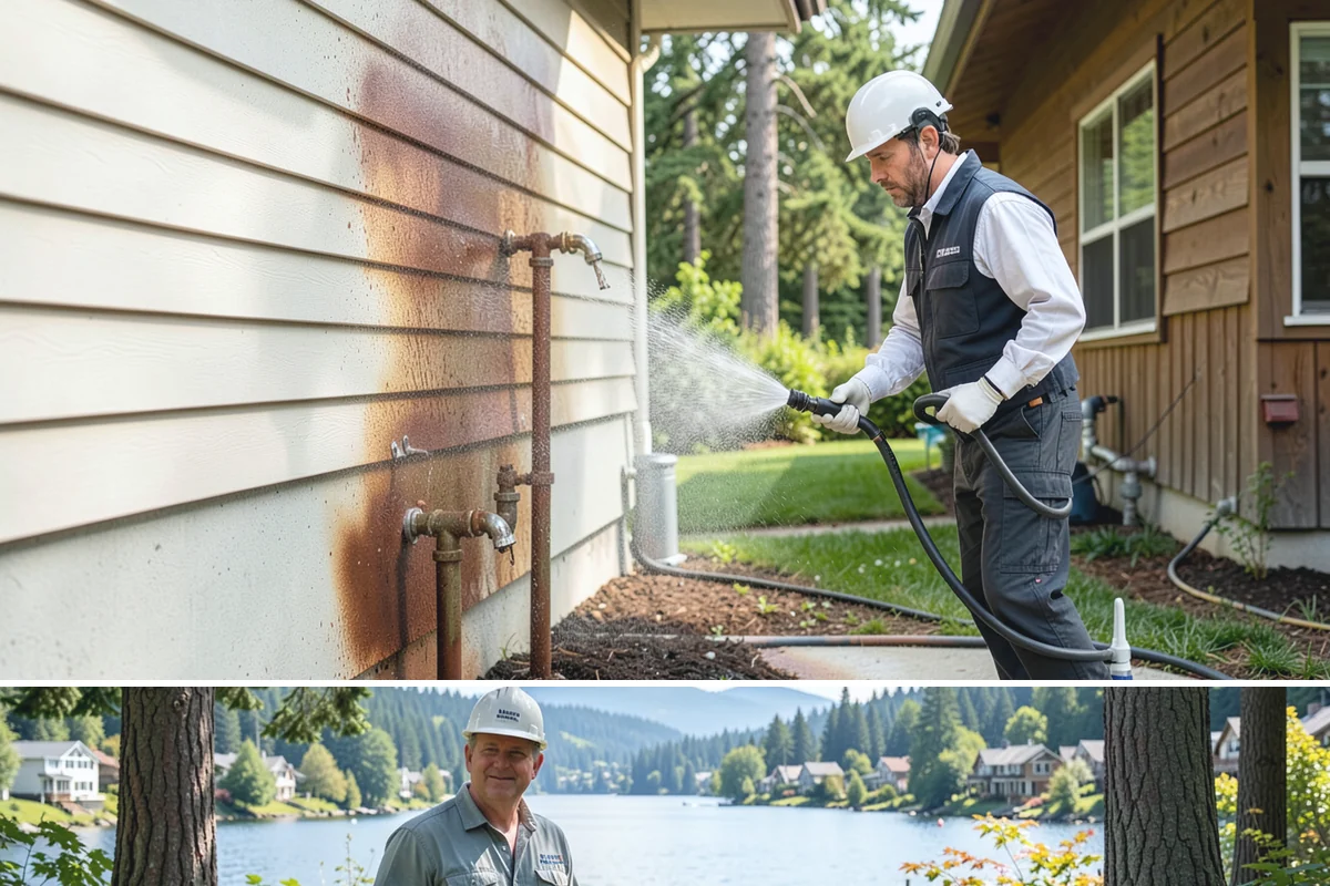 Patio Stain Removal in Milton, King County, WA - Patio stain removal works best in dry weather so treatments dwell without rain dilution.