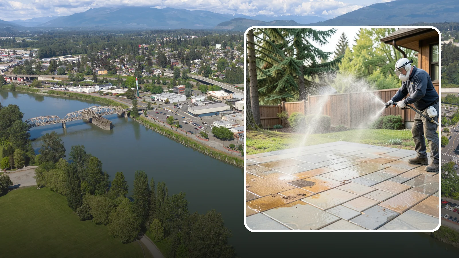 Patio Stain Removal in Mount Vernon, Skagit County, WA - Target and lift stubborn patio stains from grease, rust, tannin, and organic buildup.