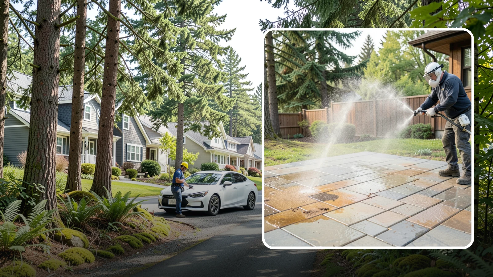 Patio Stain Removal in Normandy Park, King County, WA - Target and lift stubborn patio stains from grease, rust, tannin, and organic buildup.