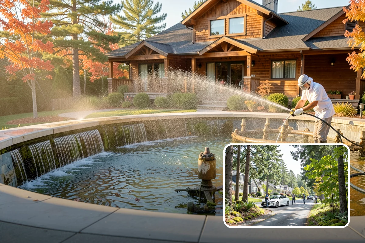 Patio Stain Removal in Normandy Park, King County, WA - Removes grease, rust, tannin, and organic stains